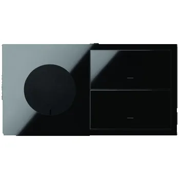 Elektrická zásuvka Simon 100 10020193-138 Sestava 2 násobná: IP44: 1 zásuvka + 2 kryty černá