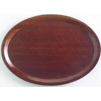 Podnos Mykonos protiskluzový oválný 21 × 29 cm, ořech| TOM, R-MY2129-E76