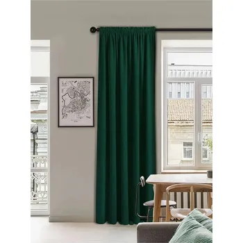 Sprchový závěs Závěs Panama 140/250 cm s gumkou - tmavě zelená