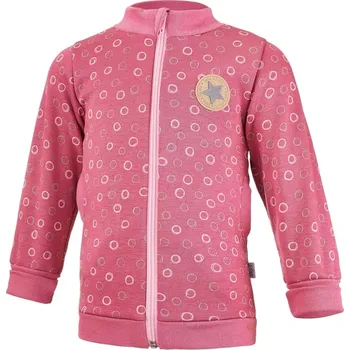 LITTLE ANGEL mikina hřejivá rozepínací růžová vel. 104 cm