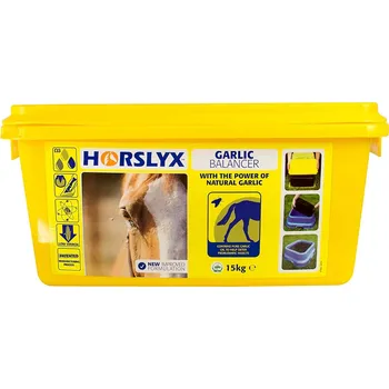 Krmivo pro koně Horslyx Liz pro koně Garlic HORSLYX, s příchutí česneku, 15 kg