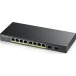 Zyxel GS1900-10HP v2, 10-port Desktop Gigabit Web Smart switch: 8x Gigabit metal + 2x SFP, IPv6, 802.3az (Green), PoE