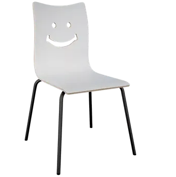 Jídelní židle SMILE jídelní židle bílá, kostra černá