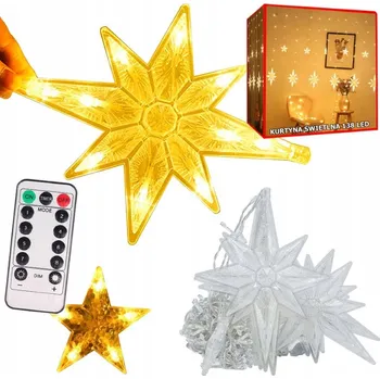 Vánoční ozdoba dobirkov.cz Vánoční osvětlení, girlanda LED hvězdy, teplá bílá 300cm