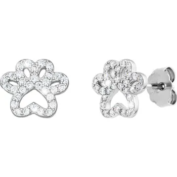 Náušnice BEALIO BEALIO Stříbrné náušnice PSÍ TLAPKY 03-12136-2835 bílá