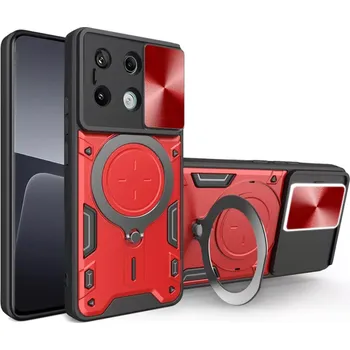 Pouzdro na mobilní telefon Kryt Xiaomi Redmi Note 13 5G Techsuit CamGuard Pro - červený