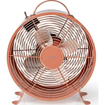 Domácí ventilátor Ventilátor Nedis stolní FNCL10PK20 vintage růžová