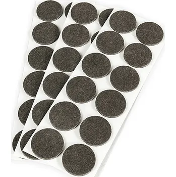 Nábytkové kování Emuca Nalepovací protiskluzová podložka Černá 40 mm / 3 x 12 ks