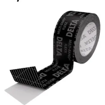 Krycí plachta Dorken Delta Multi Band FLEXX / 60 mm x 25 bm černá s šedivými nápisy