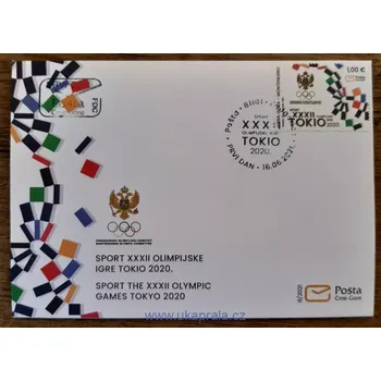 Sběratelství Černá Hora FDC 465 LOH Tokio 2020, r. 2021