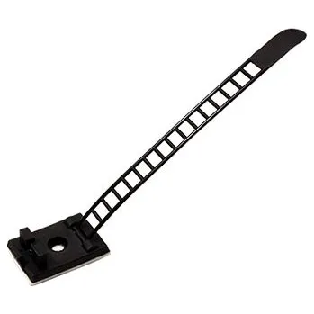 Stahovací páska Stahovací spona 85mm, nalepovací, černá, 10ks