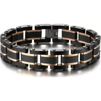 Náramek Pánský náramek Original Design Black on Rose Gold