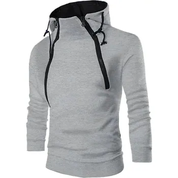 Pánská mikina Stylová pánská mikina se dvěma zipy Velikost: L, Barva (Varianta): Šedá