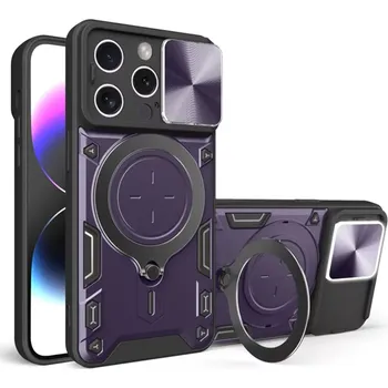 Pouzdro na mobilní telefon Kryt iPhone 15 Pro Max Techsuit CamGuard Pro - fialový