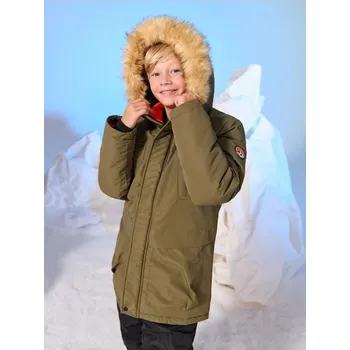 Sinsay - Bunda s kapucí - khaki - 5491C-87X - 5491C-87X-170-1