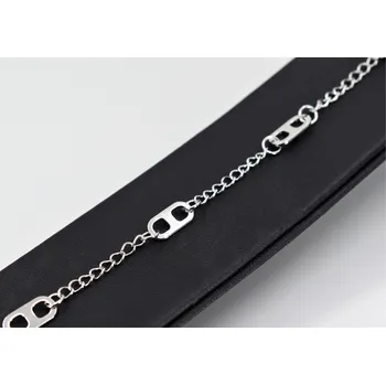 Náramek Dámský náramek z chirurgické oceli – Zoja s hladkými destičkami Délka: 19 cm