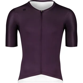 cyklistický dres dres FORCE MILD kr. rukáv, tm. fialový L