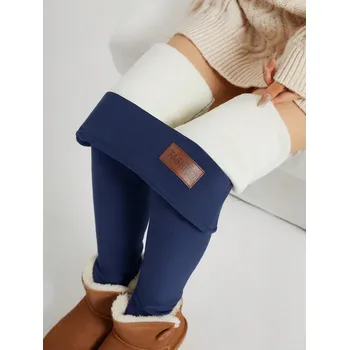 Dámské legíny Zateplené legíny Barva: Modrá, Velikostní tabulka: S