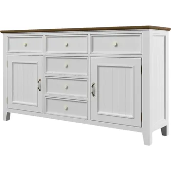 Komoda Komoda PROVENCE K2P z masivu bílá Barevné provedení: Bílá, Provedení: SLIM - šuplíky bez pojezdů