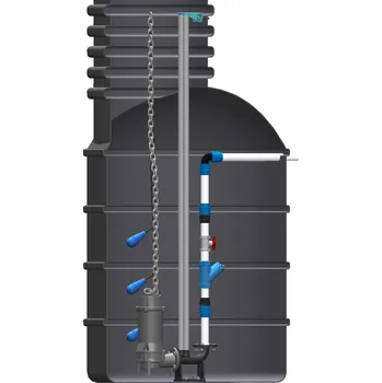 Čerpadlo PUMPA black line Box 1 SE 50BLC3.7 XTREME1 čerpací jímka včetně šachty a spínací skříňky, spouštěcí zařízení, plováky 3ks, 400V 3,7kW, kabel 15m