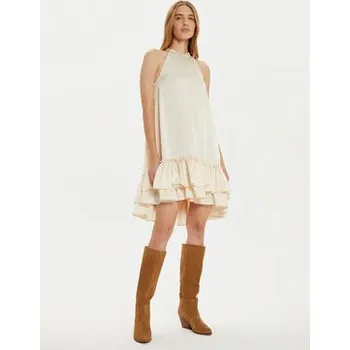 Dámské šaty YAS Koktejlové šaty Eleanor 26034241 Écru Regular Fit XS