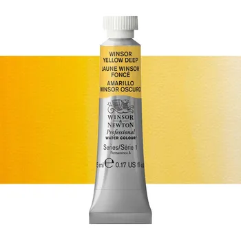 Vodová barva Akvarelová barva Winsor & Newton Professional, 5ml - Winsor Yellow Deep
