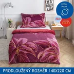 Prodloužené povlečení APEX Mikroplyš Flanel - Fend vínový