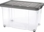 Tontarelli Úložný box s klipem a kolečky PUZZLE 60 l transparent/šedá 8035640AK5 8035640AK5