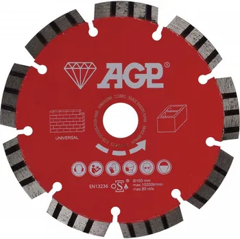 Řezný kotouč Diamantový řezný kotouč 150mm pro AGP CG150