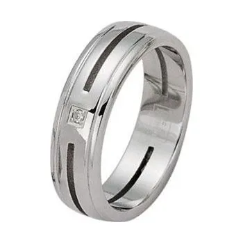 Prsten Prsten chirurgická ocel s briliantem RSDM02
