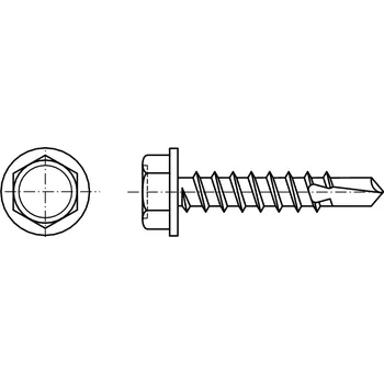 Šroub PROFISTYL DIN 7504K šroub samovrtný šestihranná hlava s límcem pozink Varianta: DIN 7504K šroub samovrtný 6HR. hlava s límcem ZnB 3,5x9,5