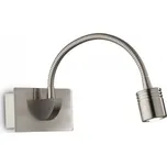 LED nástěnné svítidlo Ideal lux Dynamo AP1 031477 1x3W - nikl + sada - Trio LED žárovka 2x10W | E27 | 3000K | 806lm