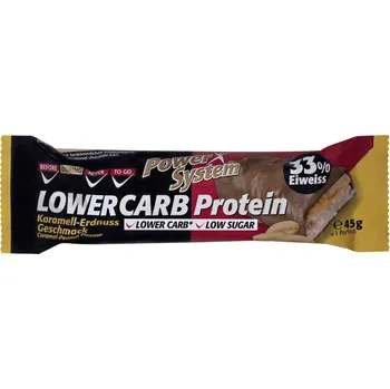 Power System Lower Carb Protein Bar 33% 45 g Caramel Peanut