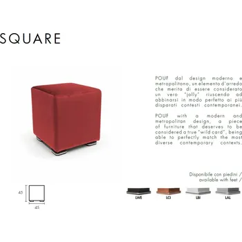 Taburet Alterego Divani Taburet Square Čalounění: Látka TOP