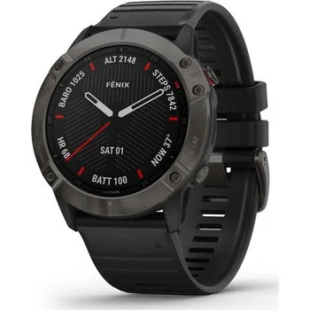 Chytré hodinky Garmin Fénix 6X Sapphire Carbon Gray DLC/Black Band