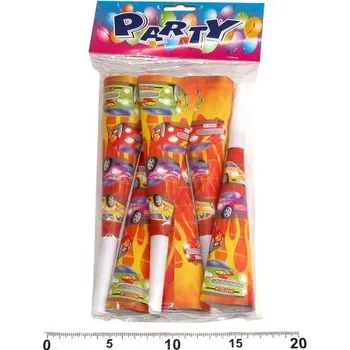 Karnevalový doplněk Párty trumpetka AUTA 6 ks