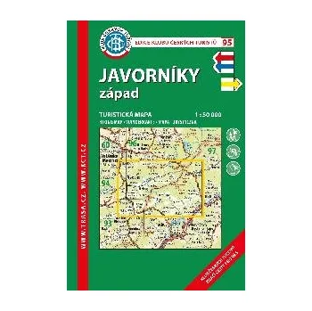Javorníky západ - mapa KČT 1:50 000 číslo 95 - 7. vydání 2019 - Klub Českých Turistů