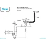 Sinks Sifon 3 1/2" pro granit. dřezy s úsporou místa