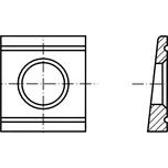 PROFISTYL DIN 6918 podložka čtyřhranná klínová pro U nosníky (sklon 8%) 10.9 žárový pozink Varianta: DIN 6918 podložka čtyřhranná klínová pro U nosníky (sklon 8%) žárový zinek 25 pro M24