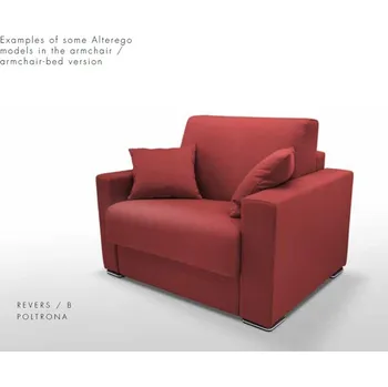 Křeslo Alterego Divani Rozkládací křeslo na každodenní spaní Revers Typ: Rozkládací, Potah: Látka Premium