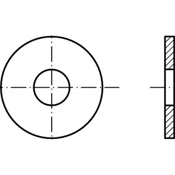 podložka PROFISTYL DIN 440R podložka pro dřevěné konstrukce, forma R (kruh otvor) černá Varianta: DIN 440R podložka pro dřevěné konstrukce bez PÚ (11x34x3,0mm) M10