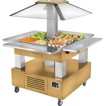 Vinotéka ROLLER GRILL International SALÁTOVÝ BAR CENTRÁLNÍ CHLADÍCÍ SBC 40 F - SVĚTLÝ DUB/LIGHT OAK