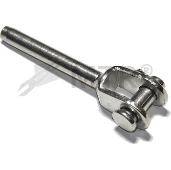 Matice MTR Koncovka lisovací s vidlicí nerez A4 Varianta: Koncovka lisovací s vidlicí nerez A4 2,5mm nerez A4