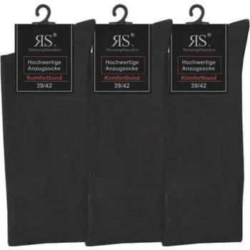 Pánské ponožky Pánské bavlněné prodloužené ponožky RS 39-42 černá