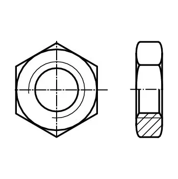Matice PROFISTYL DIN 439B matice nízká šestihranná nerez A4 jemný závit Varianta: DIN 439B matice šestihranná nízká nerez A4 jemný závit M10x1,25