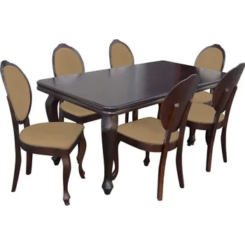 Nábytek Jídelní set pro 6 osob - RK041, Barva dřeva: wenge, Potah: Casablanca 2308 MIRJAN 5902928444469