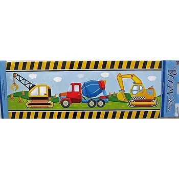 Tapeta Listela - bordura 3 ks 40 x 15 cm STAVEBNÍ STROJE