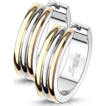 Náušnice Zlacené ocelové náušnice - kroužky 13 mm