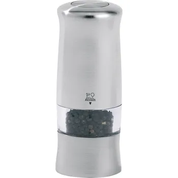 Mlýnek na koření MLÝNKY NA PEPŘ A SŮL ELEKTRICKÝ, zn. PEUGEOT - ZELI Varianta: MLÝNEK NA SŮL, zn. PEUGEOT - ZELI, výška 14 cm, nerezová ocel (6 ks)