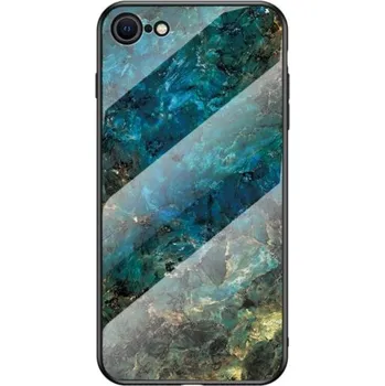 Pouzdro na mobilní telefon Kryt se skleněnou zadní stranou pro iPhone SE (2020/2022) / 8 / 7 - smaragd